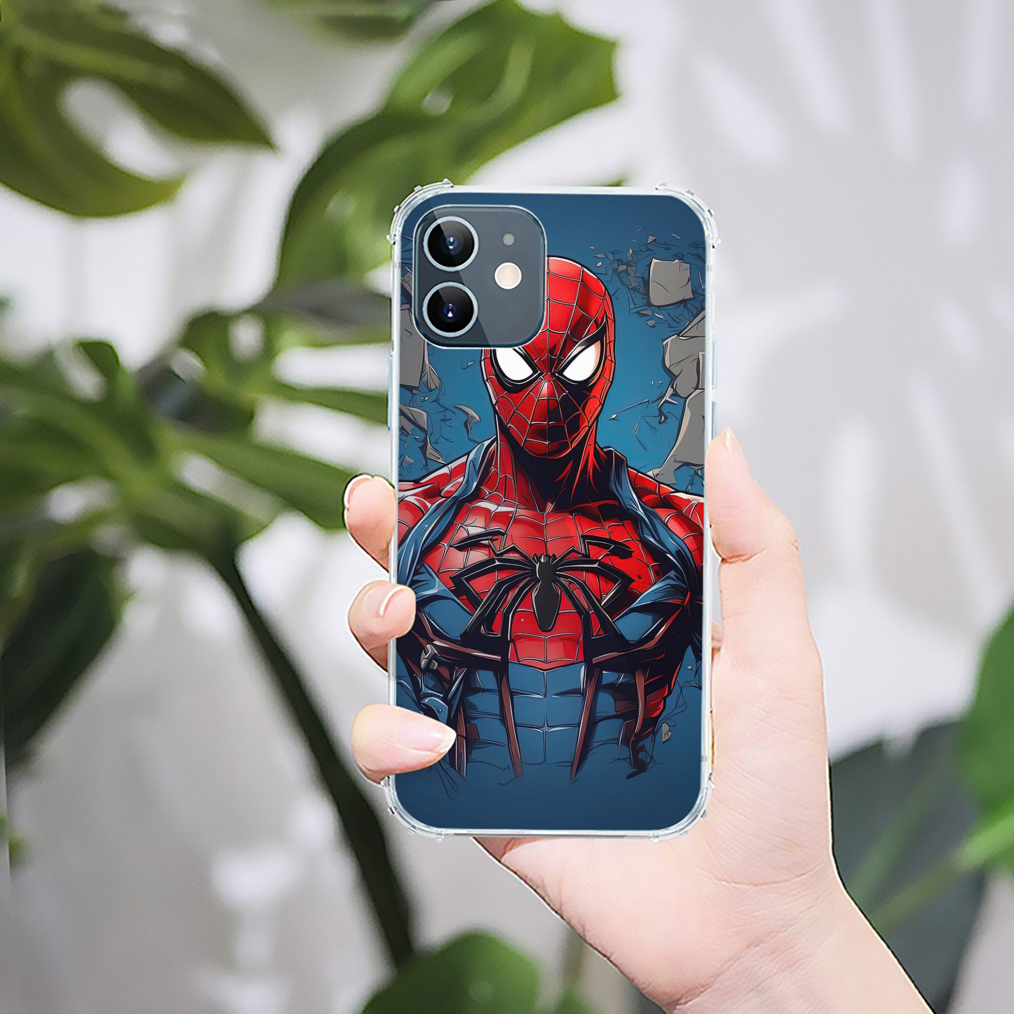 （画像用） Spider Man スパイダーマン 【iPhone 12シリーズ対応】透明スマホケース（クリアソフトケース）